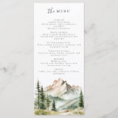 Rustieke bos bruiloftsmenu menu (Voorkant)