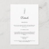 Rustieke bos en berg bruiloft details informatiekaartje (Voorkant)