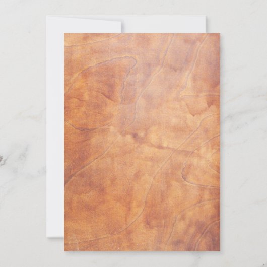 Rustieke bos hout bruiloft uitnodiging (Achterkant)