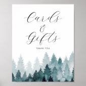 Rustieke Bos kaarten en geschenken teken Poster (Voorkant)