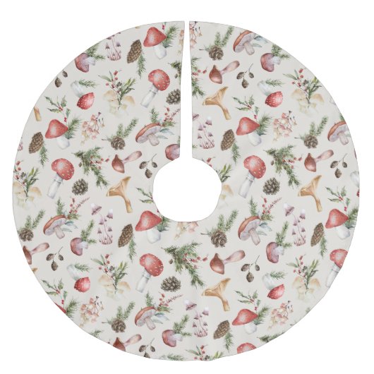 Rustieke Bos Kerst Paddenstoelen Kerstboom Rok (Voorkant)