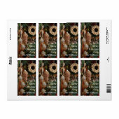 Rustieke Bos Kerstvakantie Ornamenten Etiket (Full Sheet)