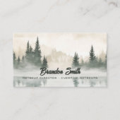 Rustieke bos waterverf glamping host visitekaartje (Voorkant)