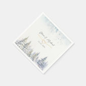 Rustieke Bos Winter Bruiloft Servetten (Hoek)