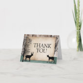 Rustieke bosachtige herten dank u kaarten (Voorkant)