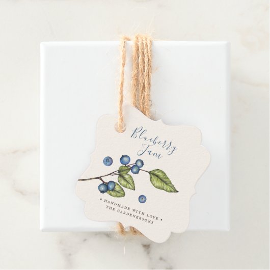 Rustieke bosbessenjam bedankjes labels (In situ)