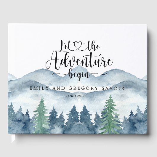 Rustieke bosbruiloft gastenboek (Voorkant)