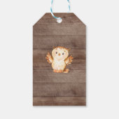 Rustieke bosdieren Baby shower Favor Gift Label Cadeaulabel (Achterkant)