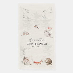 Rustieke bosdieren Elegant Baby shower Servet