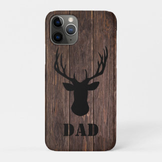 Rustieke boslandschap herten hout patroon vader iPhone 11 pro hoesje