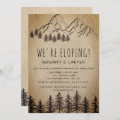 Rustieke Bosrijke Berg Bruiloftsreceptie Kaart (Voorkant / Achterkant)