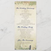 rustieke bosrijke bruiloft programma's marine (Achterkant)