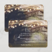 Rustieke Bossen Betoverde Bos Lights Wedding RSVP (Voorkant / Achterkant)