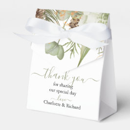Rustieke bossen groen & pinecones bruiloft bedankdoosjes