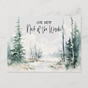Rustieke Bossen We hebben verplaatst Nieuwe Home A Briefkaart