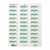 Rustieke Botanische Bladeren Bruiloft Etiket (Full Sheet)