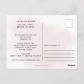 Rustieke Botanische Blush Bloemen Bruiloft Aankond Briefkaart (Achterkant)