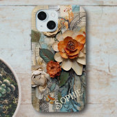 Rustieke  Botanische Collage Gepersonaliseerde Naa Case-Mate iPhone Case