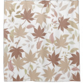 Rustieke Botanische esdoorn bladeren Patroon Herfs Douchegordijn (Voorkant)