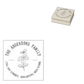 Rustieke botanische familienaam Leaf Rubberstempel (Gestempeld)