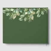 Rustieke Botanische Groene & Gouden Bladgroen Brui Gastenboek (Achterkant)