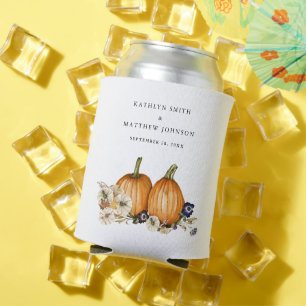 Rustieke Botanische herfst pompoen herfst bruiloft Blikjeskoeler