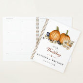 Rustieke Botanische herfst pompoen herfst bruiloft Planner (Display)