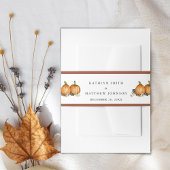 Rustieke Botanische herfst pompoen herfst bruiloft Uitnodigingen Wikkel