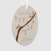 Rustieke Botanische Kerst Ornament (voorkant)