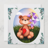 Rustieke botanische monogram aangepaste trouw kaart (Achterkant)