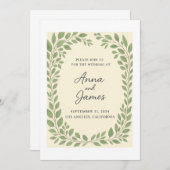 Rustieke botanische trouwkaart – Eucalyptus G Kaart (Voorkant / Achterkant)