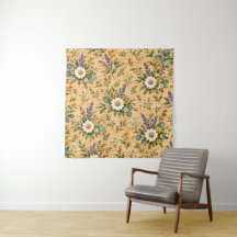 Rustieke botanische wilde bloem houten bloempatroo