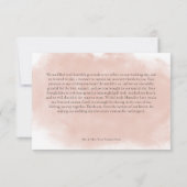 Rustieke Bourgogne & Blush Roze Rozen Bruiloft Bedankkaart (Achterkant)