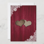 Rustieke Bourgogne en Zonnebloem bruiloft uitnodig Kaart (Achterkant)