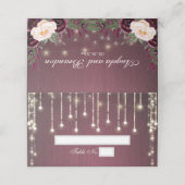 Rustieke Bourgogne Hout & String Lights Bruiloft (Buitenkant ongevouwen)