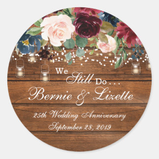 Rustieke Bourgogne Navy Stickers