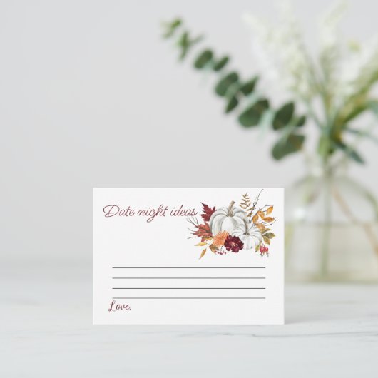 Rustieke Bourgogne Pompoen Vrijgezellenfeest Datum Informatiekaartje (Staand voorkant)
