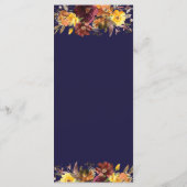 Rustieke Bourgogne Rust Sinaasappel Geel Bloemen B Programma (Achterkant)