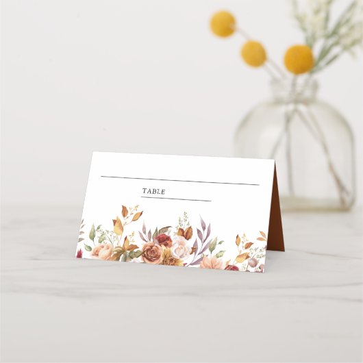 Rustieke Bourgogne Terracotta Bloemenbruiloft (Voorkant)