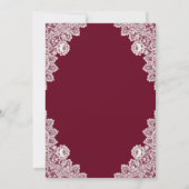 Rustieke Bourgondië Eet Drink en wees getrouwd Bru Kaart (Achterkant)