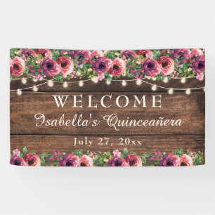 Rustieke Bourgondische bloemstuk Quinceañera Welko Spandoek