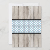 Rustieke Boy Baby Q Sprinkle, BBQ baby shower Kaart (Achterkant)