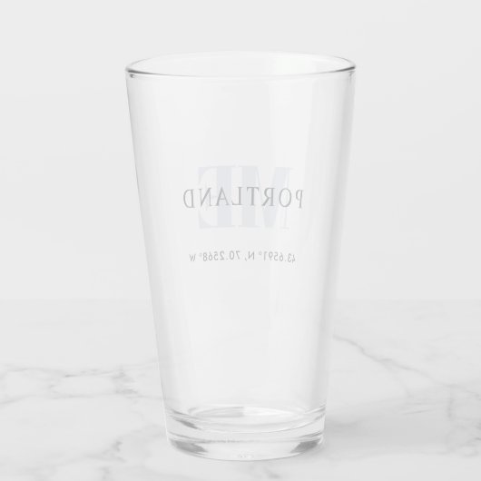 rustieke breedtegraad lengtegraad Stadscoördinate Glas (Achterkant)
