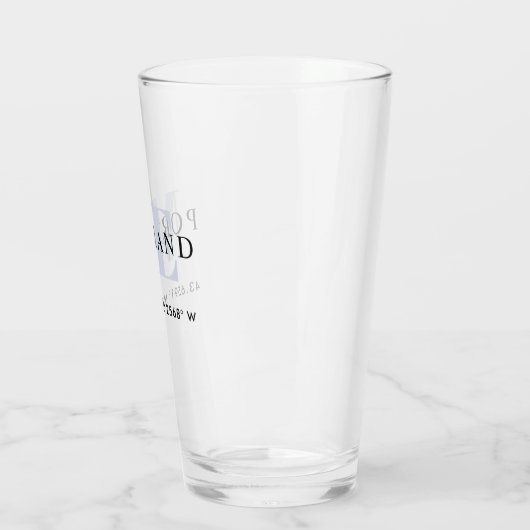 rustieke breedtegraad lengtegraad Stadscoördinate Glas (Links)