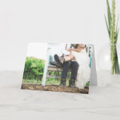 Rustieke bruid & bruidegom eenvoudige levensstijl kaart (Voorkant)