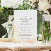 Rustieke Bruiloft Berg Sunset Beige Bruiloft Kaart