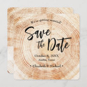 Rustieke bruiloft Bewaar de datum met QR code webs Kaart (Voorkant / Achterkant)