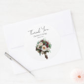 Rustieke bruiloft boeket bloem bruiloft gunsten ronde sticker (Envelop)