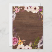 Rustieke bruiloft Boho Uitnodiging (Achterkant)