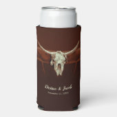 Rustieke Bruiloft Bruin Western Bull Skull Land (Seltzer Voorkant)